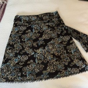 Nine & Co by Nine West Black Print Skirt M